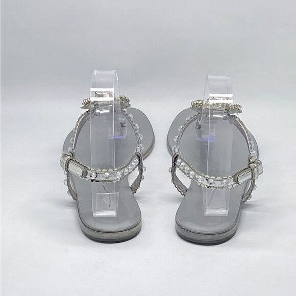 DOLCE&GABBANA Crystal-embellished leather sandals size 36.5 - Picture 5 of 14